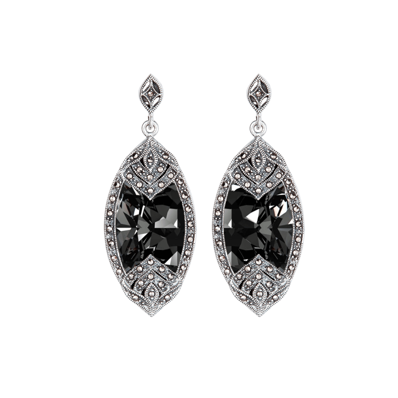 Classic Black Diamond Earrings