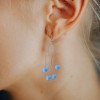 Short Blue Earrings
