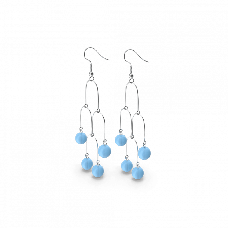 Short Blue Earrings