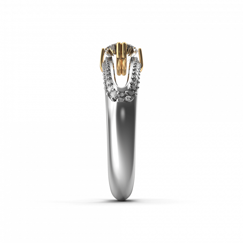 Gold Crown Diamond Ring