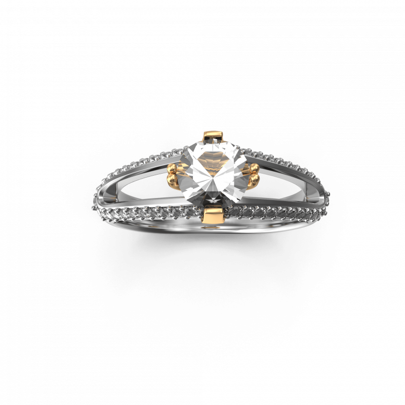 Gold Crown Diamond Ring