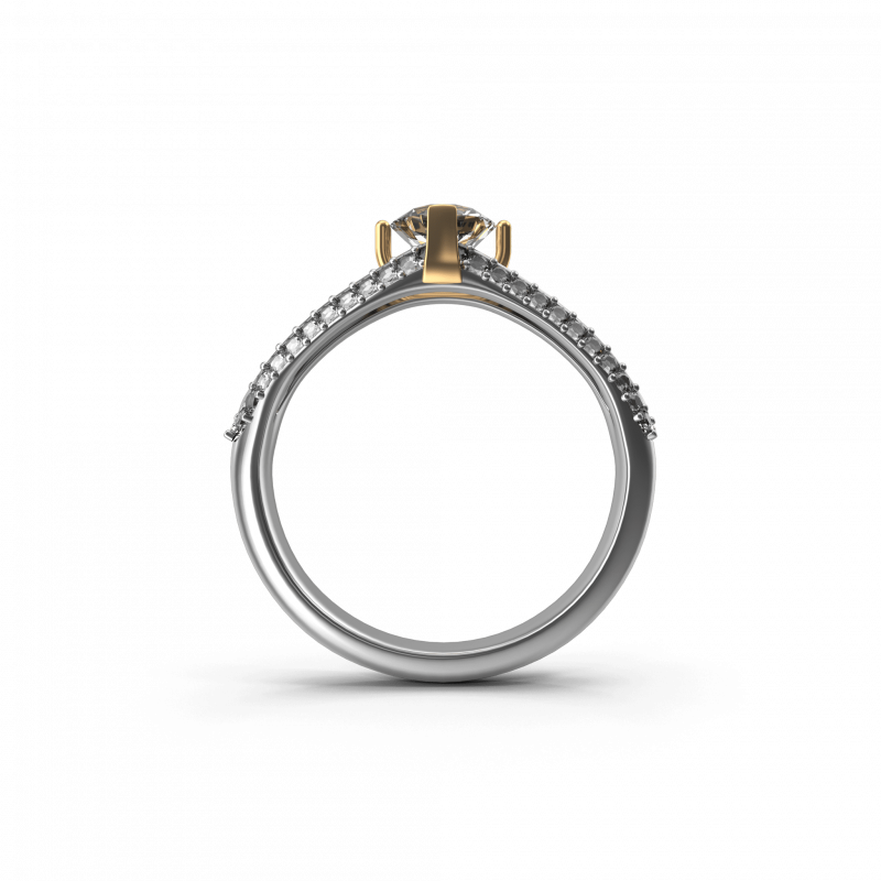 Gold Crown Diamond Ring